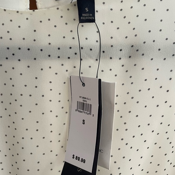 Banana Republic NWT Cream with black polka dots sheer dress.  Size small. - Picture 3 of 6